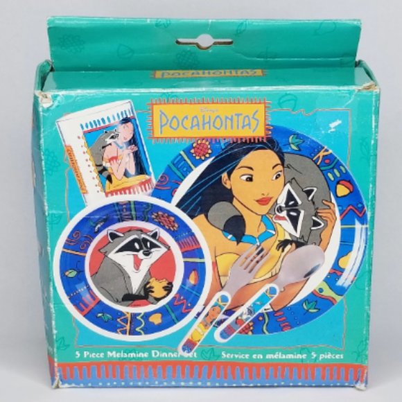 Disney Other - Children's Vintage Pocahontas Melamine Dish Set 90s Collectible